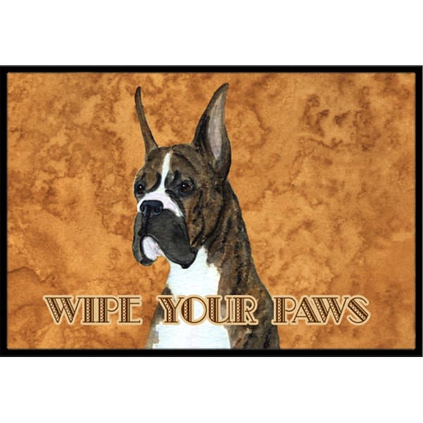 Carolines Treasures 18 x 27 In. Brindle Boxer Wipe Your Paws Indoor Or Outdoor Mat SS4888MAT - main